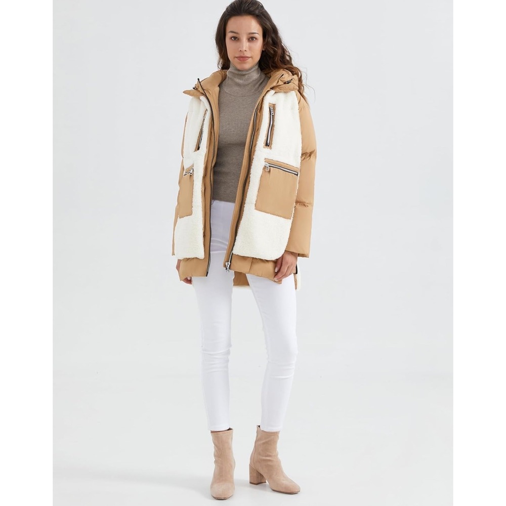 NWT Orolay 092 O-Lab Fleece Puffer Thickened Down Jacket XXL Sherpa 700 Fill